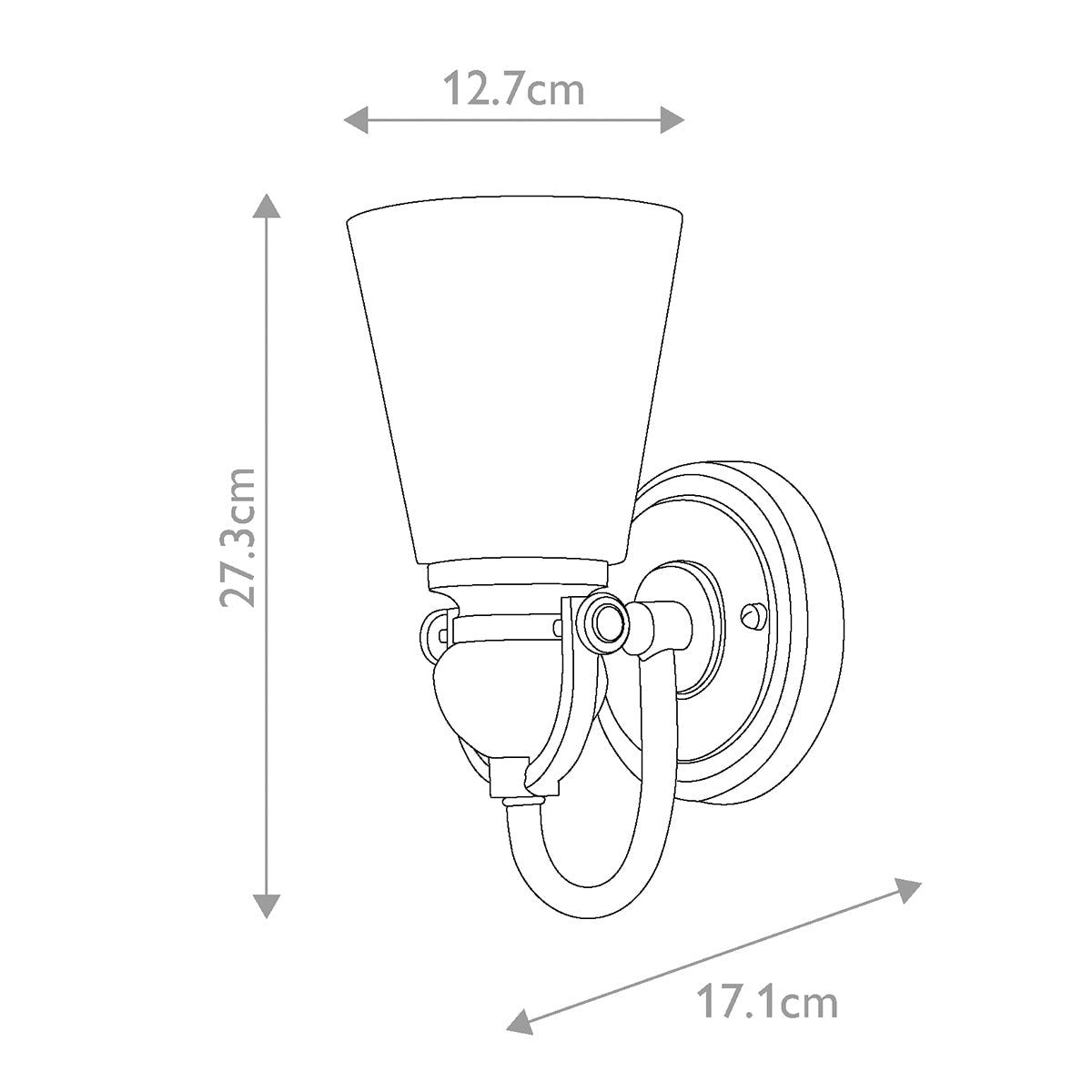 Mayflower 1 Light Wall Light - Olde Bronze IP20 E27