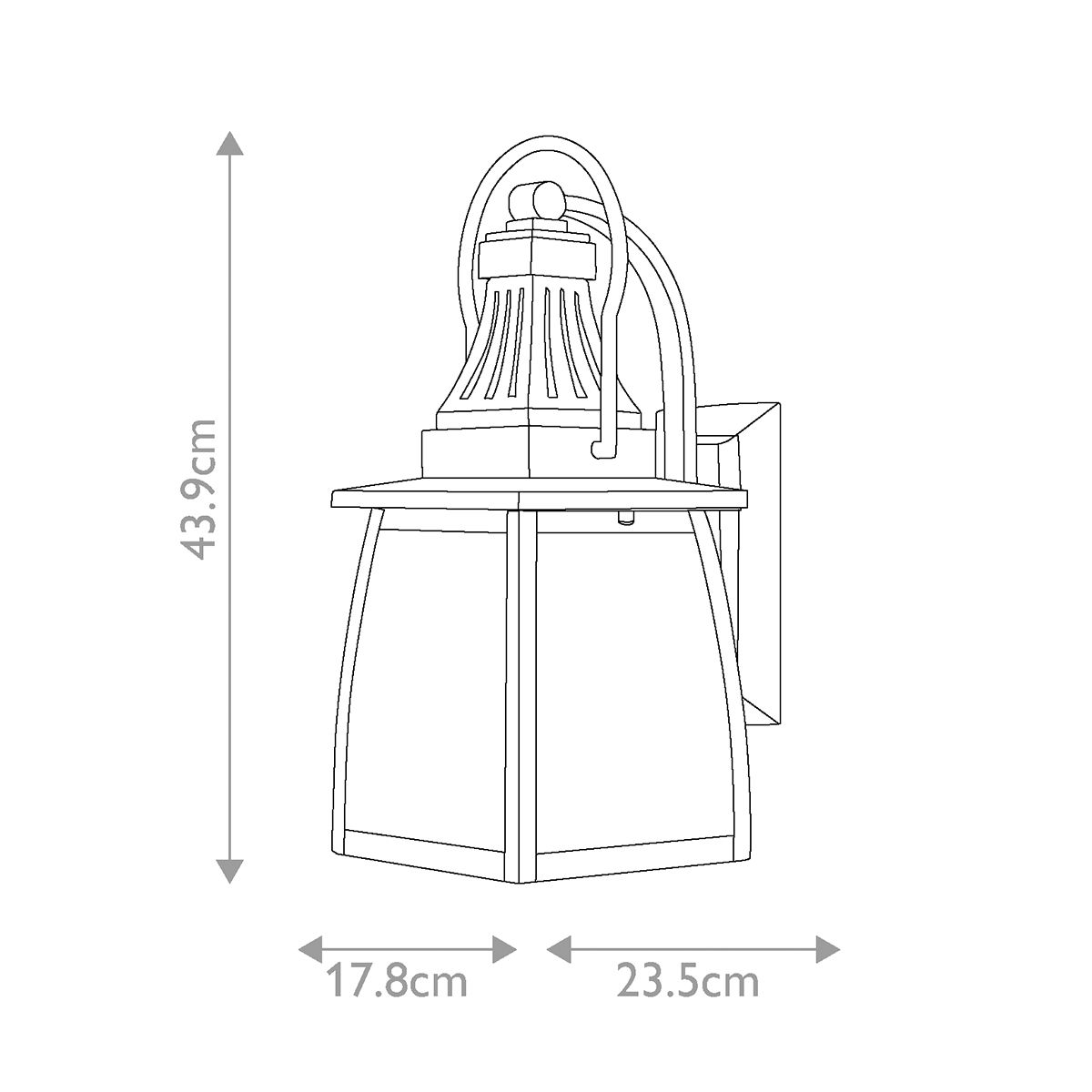Montauk 2 Light Small Outdoor Wall Lantern - Sienna E14 IP44