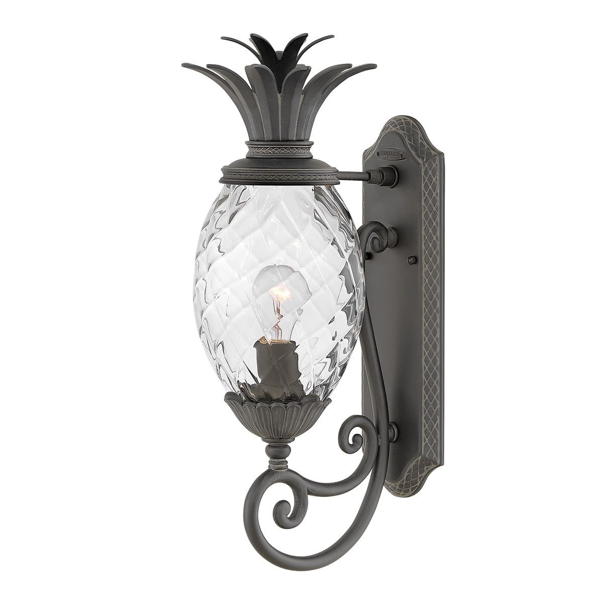 Plantation 1Lt Outdoor Wall Lantern - Burnished Bronze/Black E27 IP44