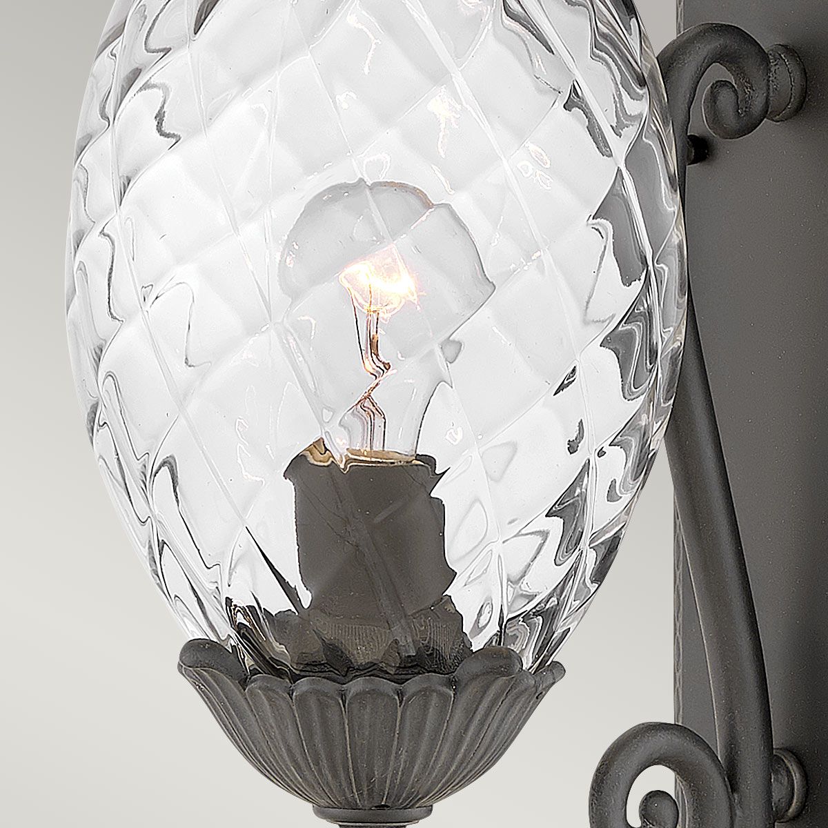 Plantation 1Lt Outdoor Wall Lantern - Burnished Bronze/Black E27 IP44