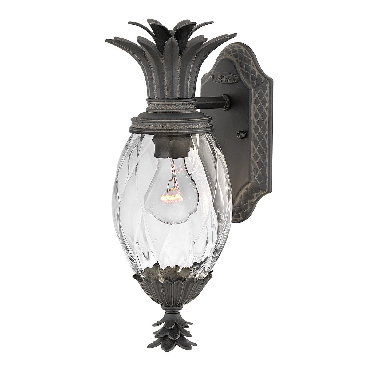 Plantation 1Lt Outdoor Wall Lantern - Burnished Bronze/Black E27 IP44