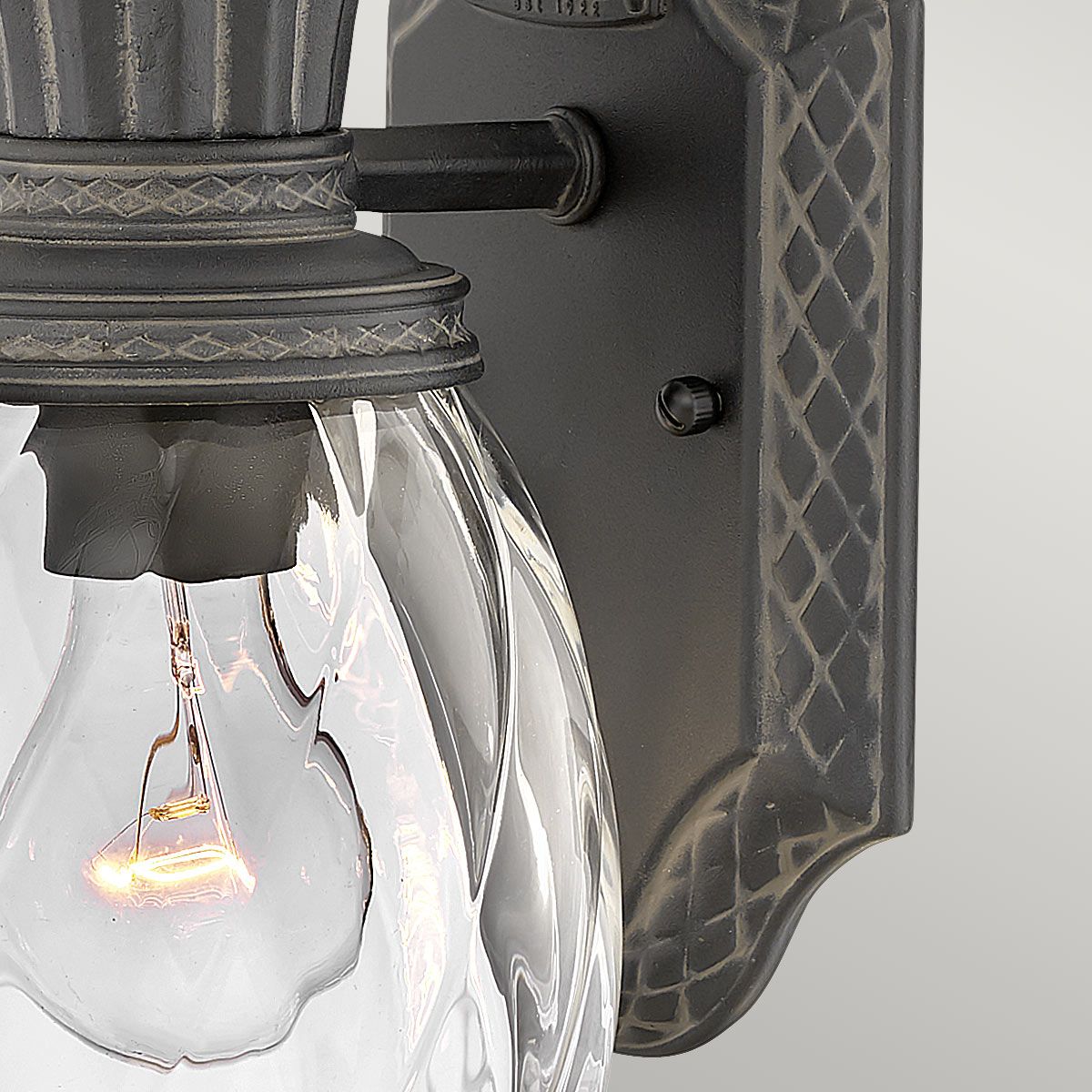 Plantation 1Lt Outdoor Wall Lantern - Burnished Bronze/Black E27 IP44