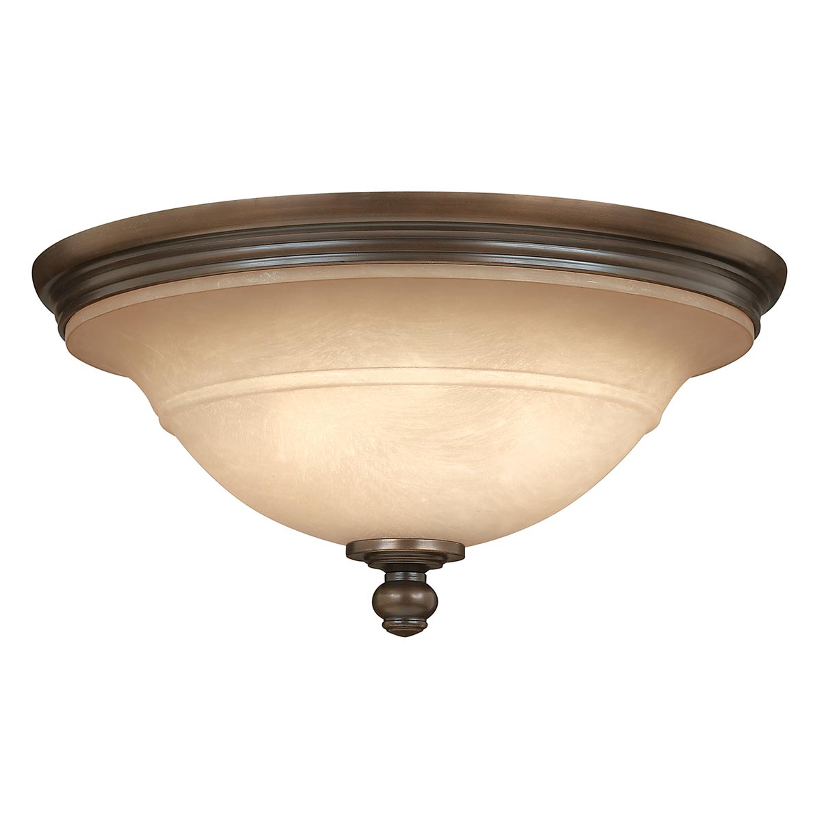 Plymouth 3 Light Flush - Olde Bronze E27