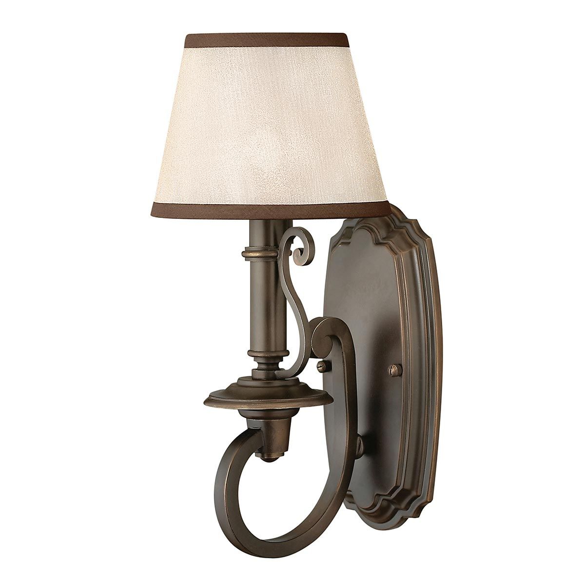 Plymouth 1 Light Wall Light - Olde Bronze IP20 E14