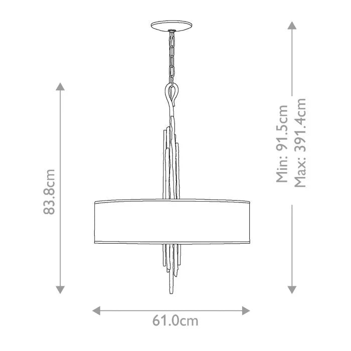 Spyre 6 Light Chandelier – Champagne Gold/Metallic Matte Bronze