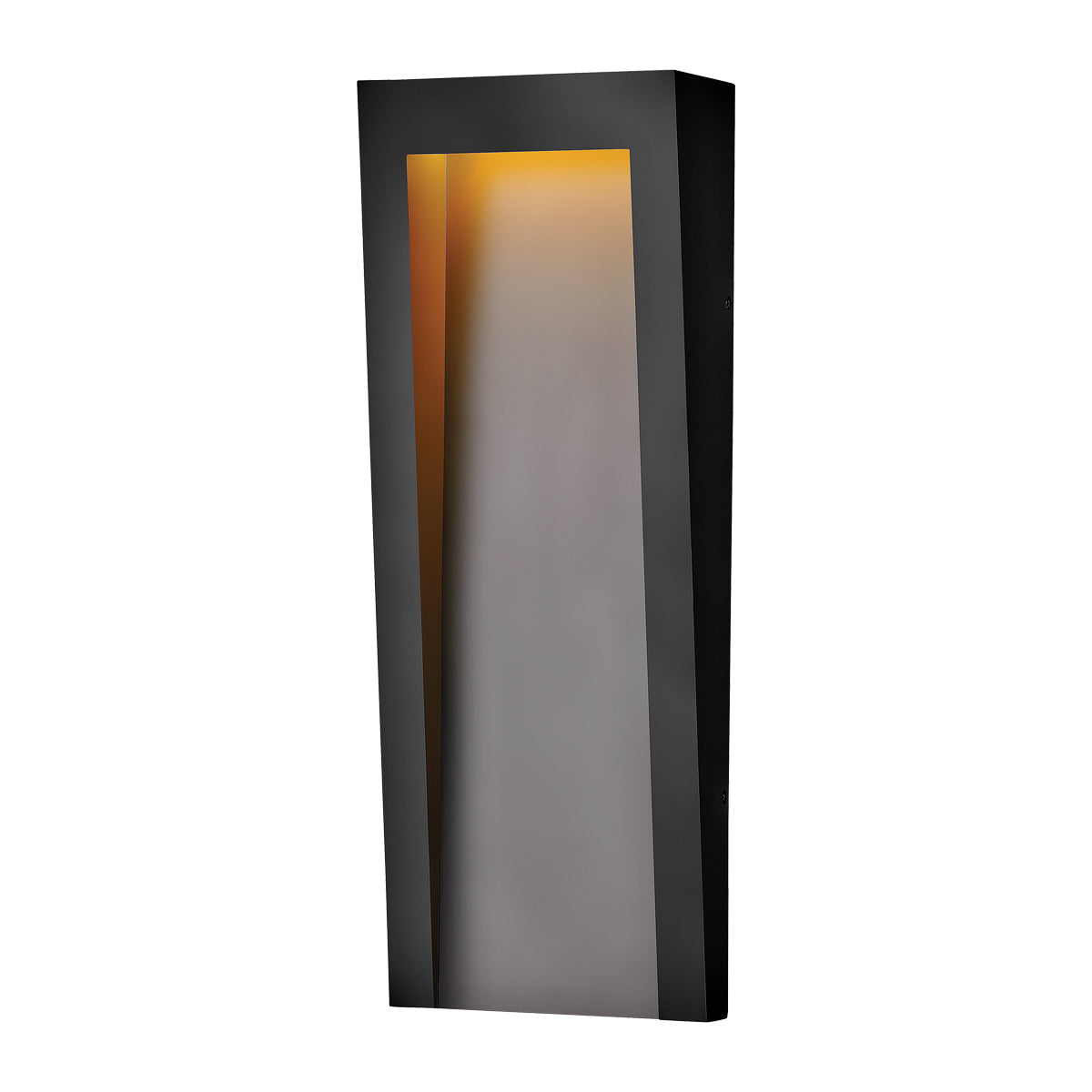 Taper Large LED Wall Lantern - Textured Black Finish