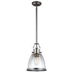 Hobson 1Lt Medium Pendant Ceiling Light - Satin Nickel Finish