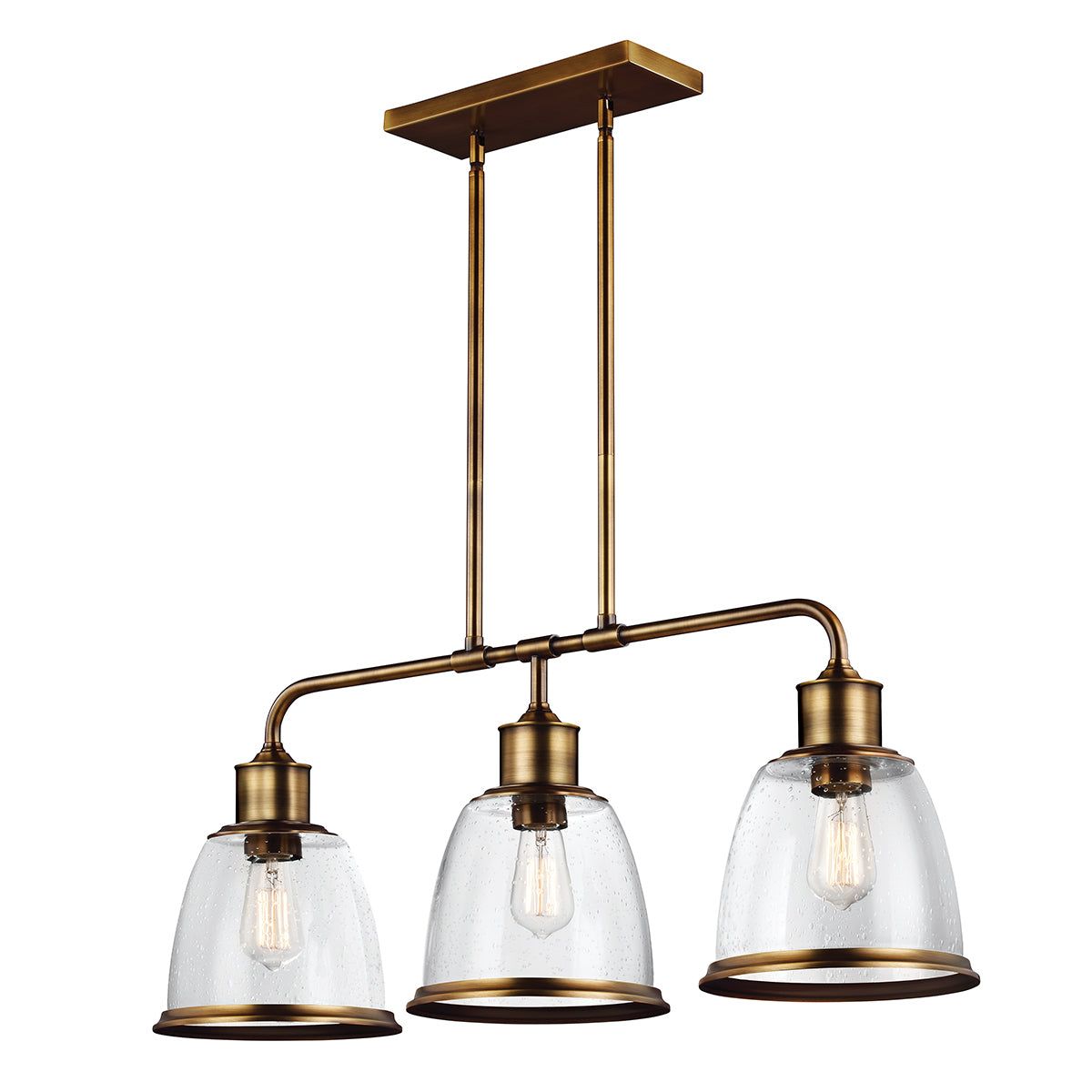 Hobson 3Lt Island Ceiling Light - Aged Brass Finish