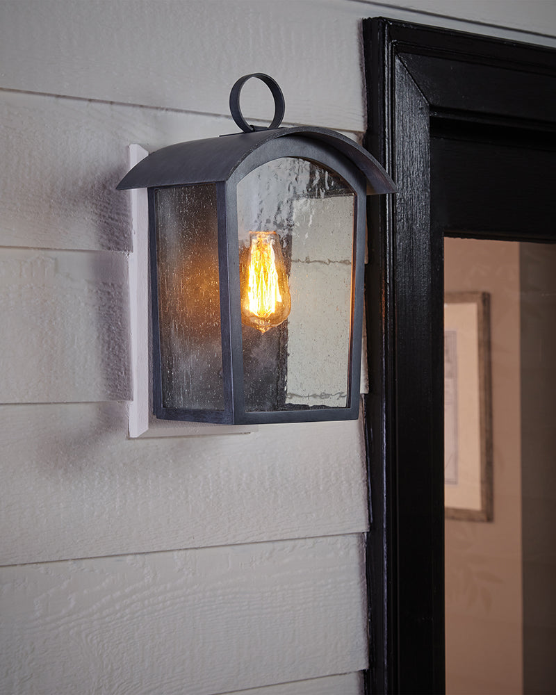 Hodges Large Wall Lantern - Ash Black Finish