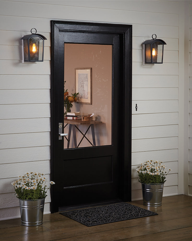 Hodges Large Wall Lantern - Ash Black Finish