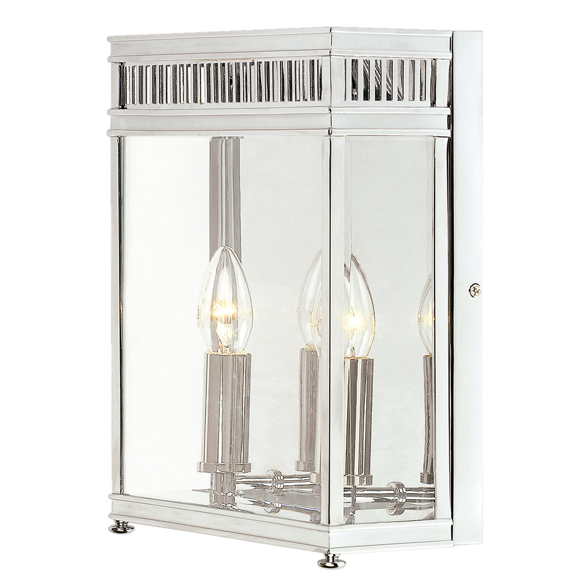 Holborn Large Half Lantern – Polished Chrome Finish