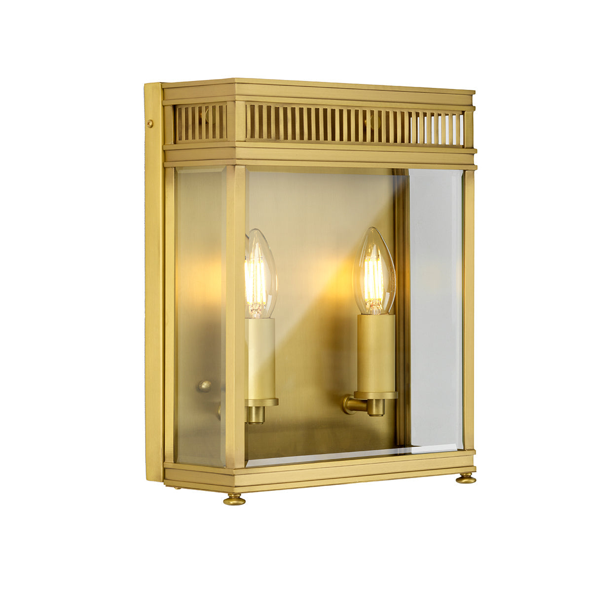 Holborn Large Half Lantern – Brushed Brass Finish
