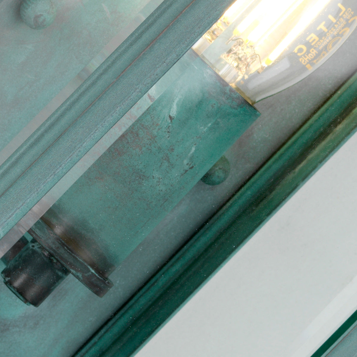 Holborn Small Half Lantern – Verdigris  Finish