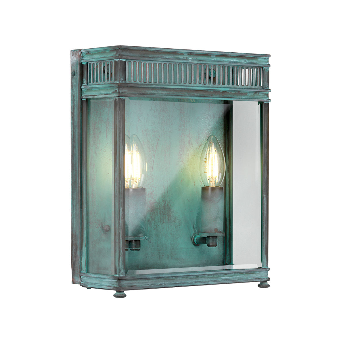 Holborn Large Half Lantern – Verdigris  Finish