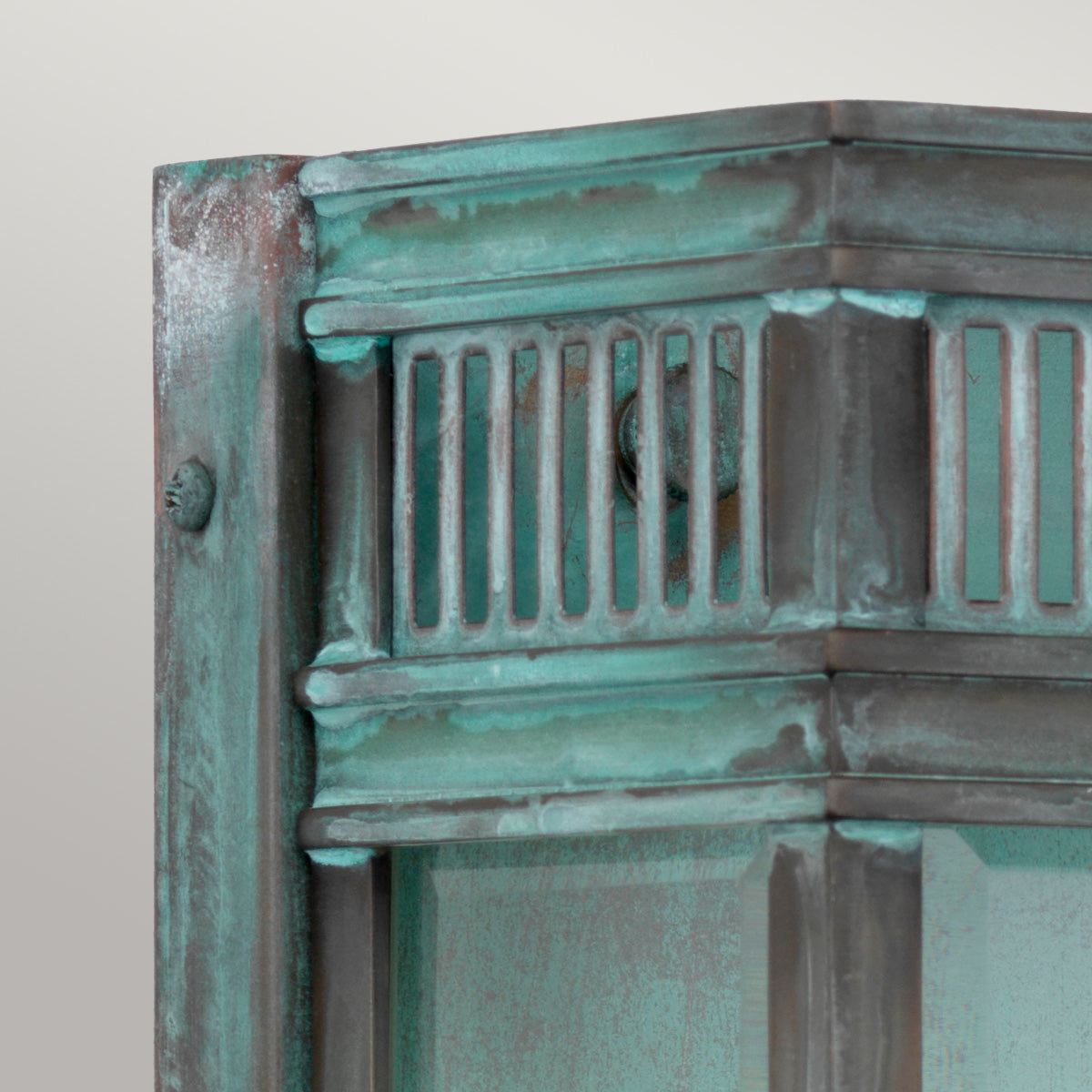 Holborn Large Half Lantern – Verdigris  Finish
