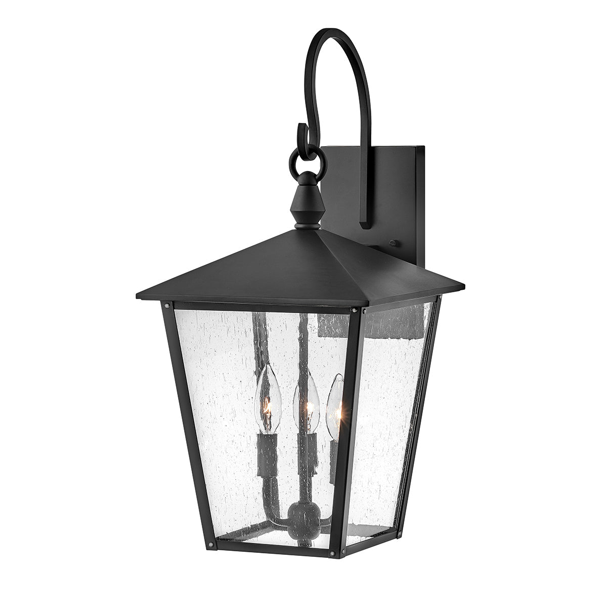 Huntersfield Large  Wall Lantern - Black Finish