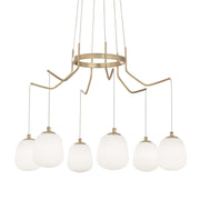 Karousel 6 Light Brass Cluster Light