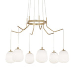 Karousel 6 Light Brass Cluster Light