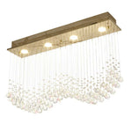 Colorado 4Lt/6Lt Linear Pendant - Polished Chrome/French Gold