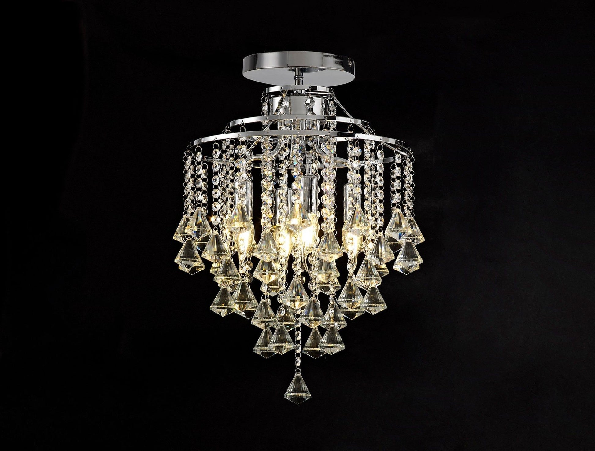 Inina Ceiling 4 Light E14 Polished Chrome/Crystal