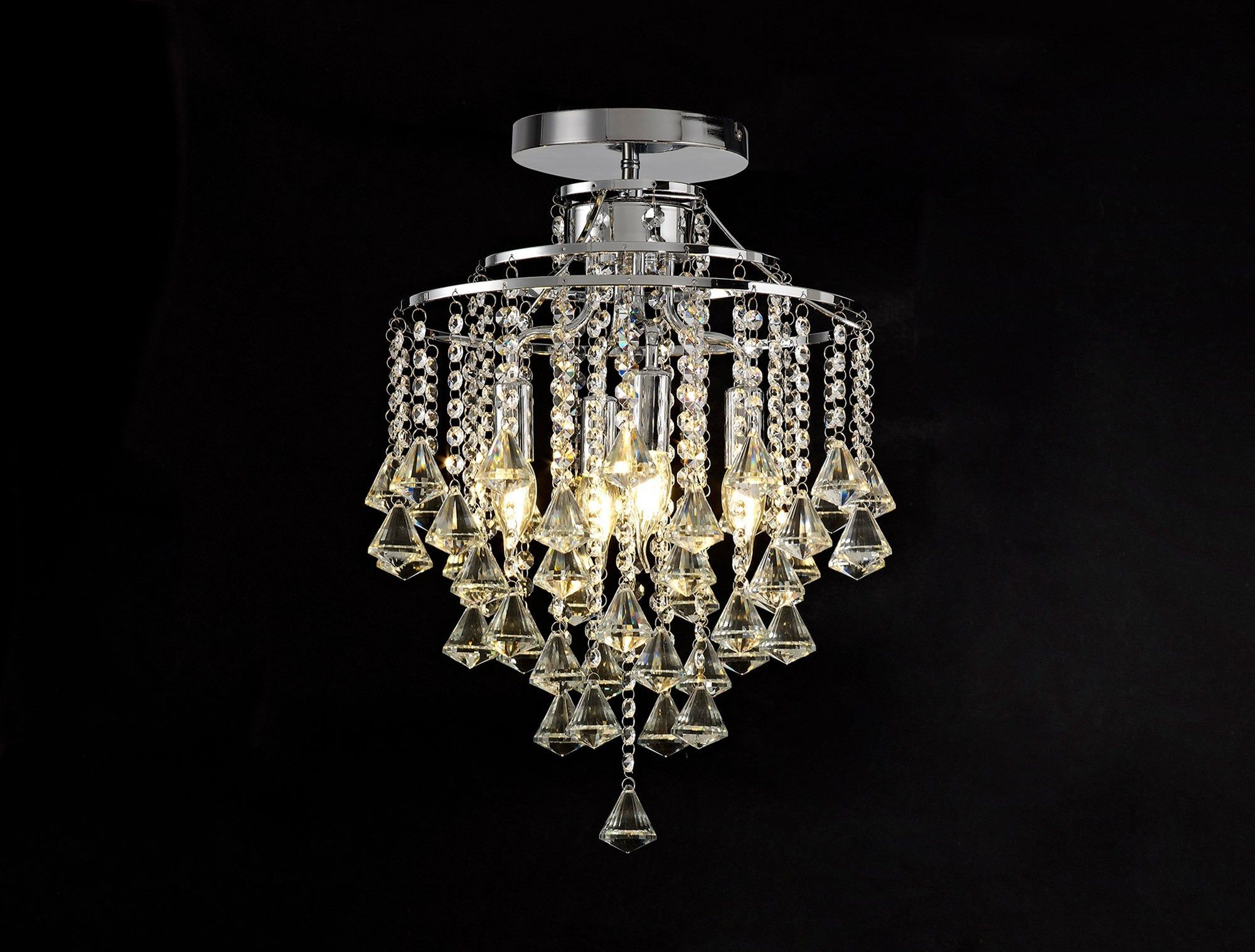 Inina Ceiling 4 Light E14 Polished Chrome/Crystal