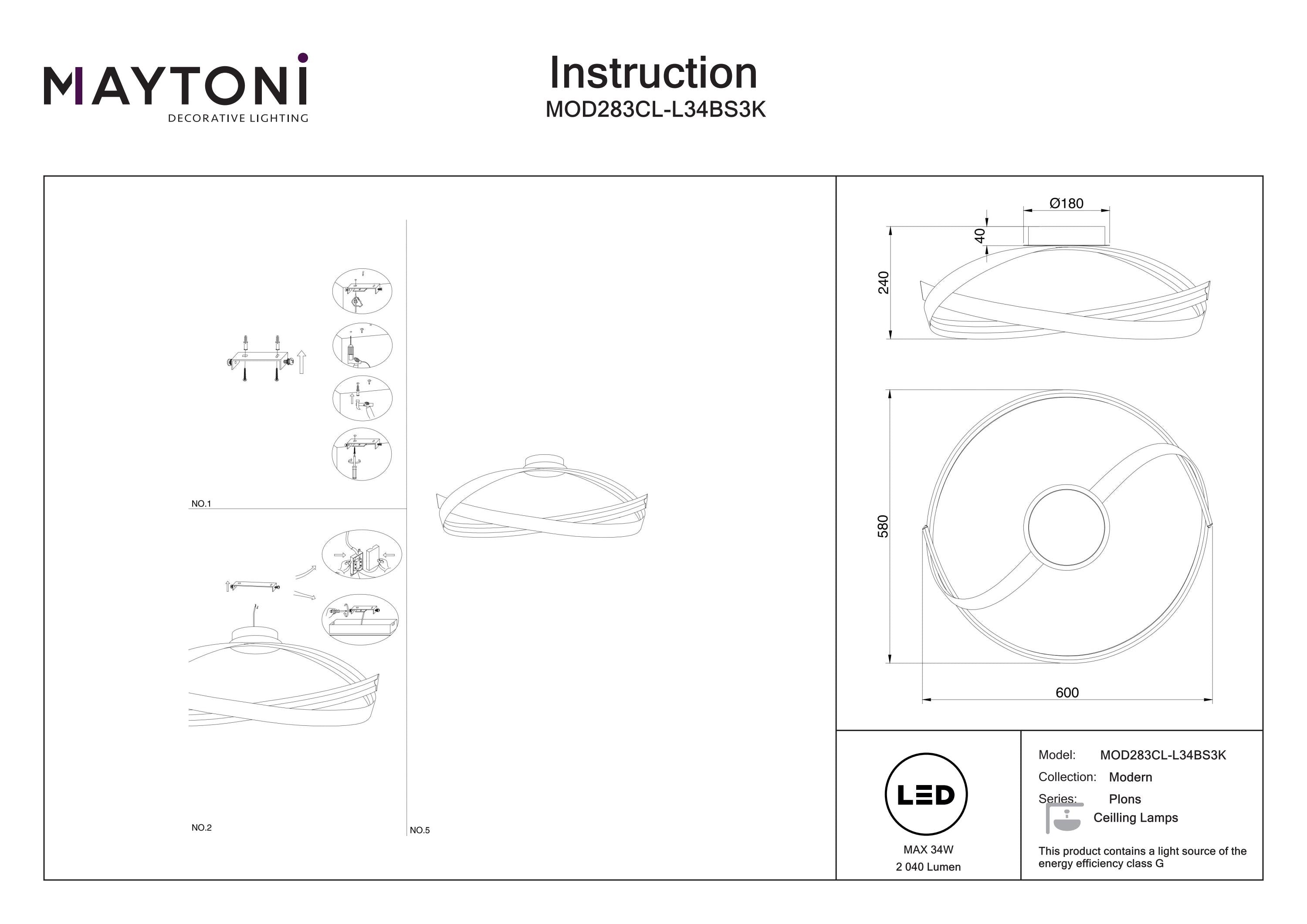 Plons LED Flush Light