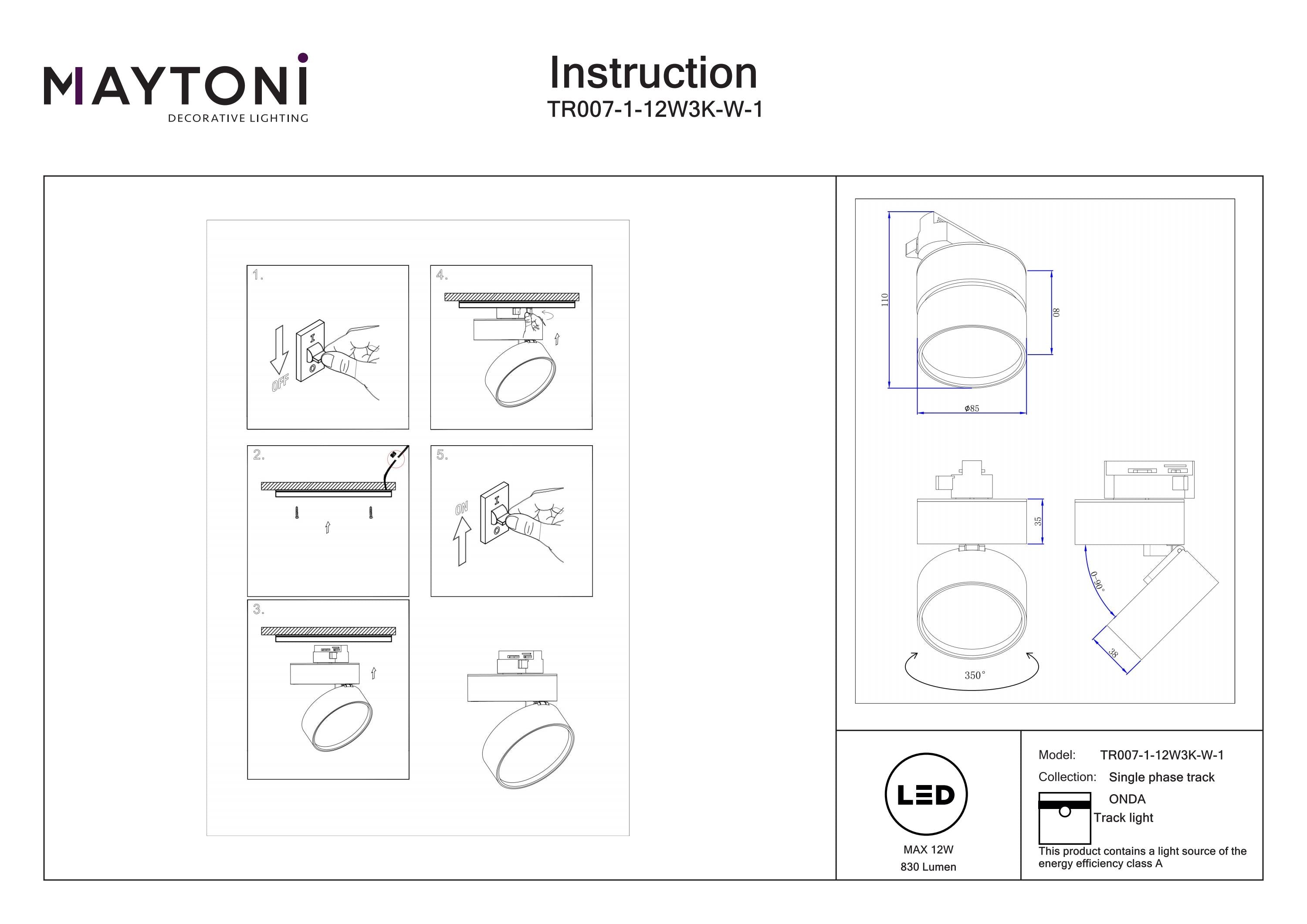 ONDA Unity Track Lighting -Integrated LED