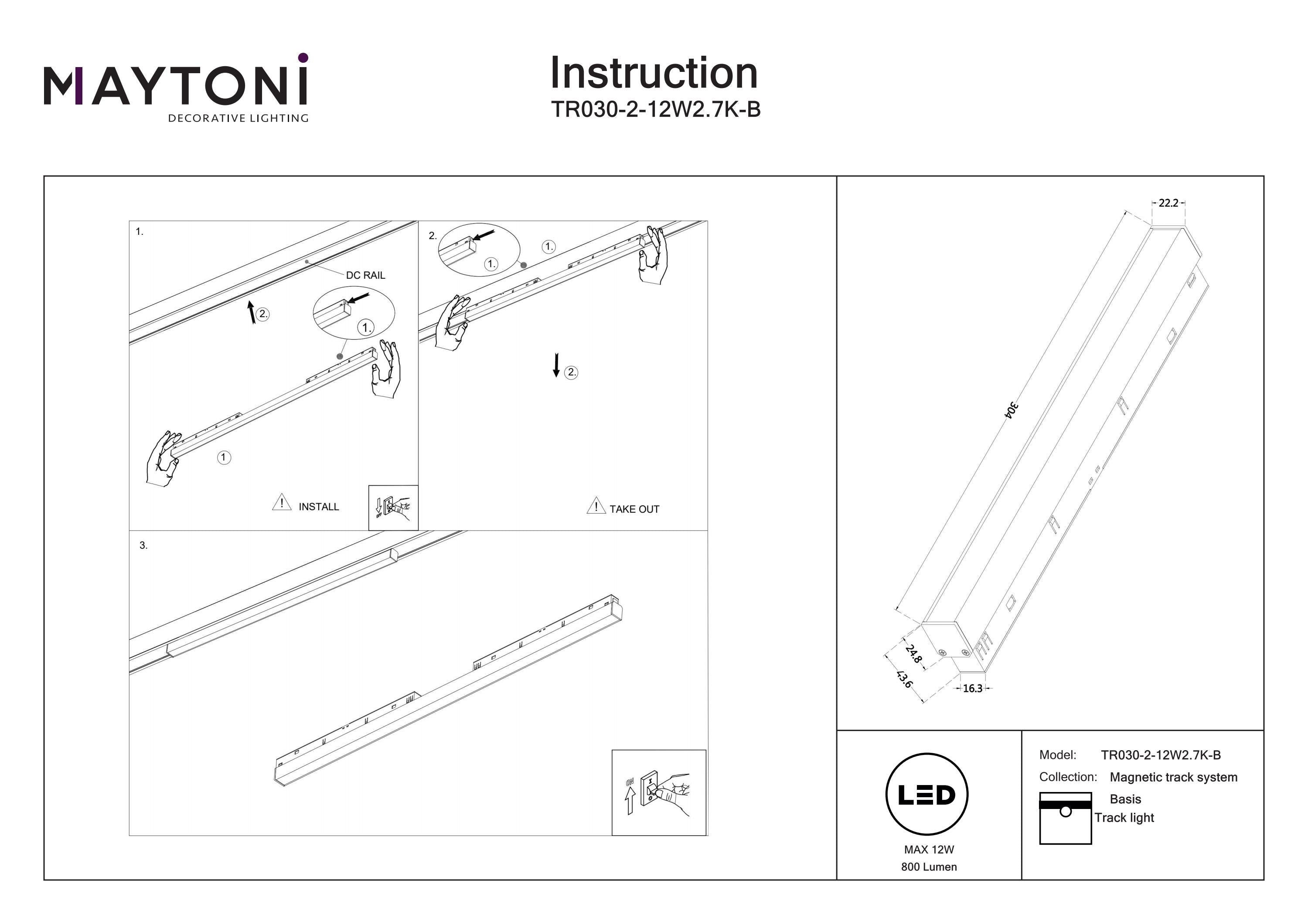 Track Lighting Basis Magnetic track system Exility