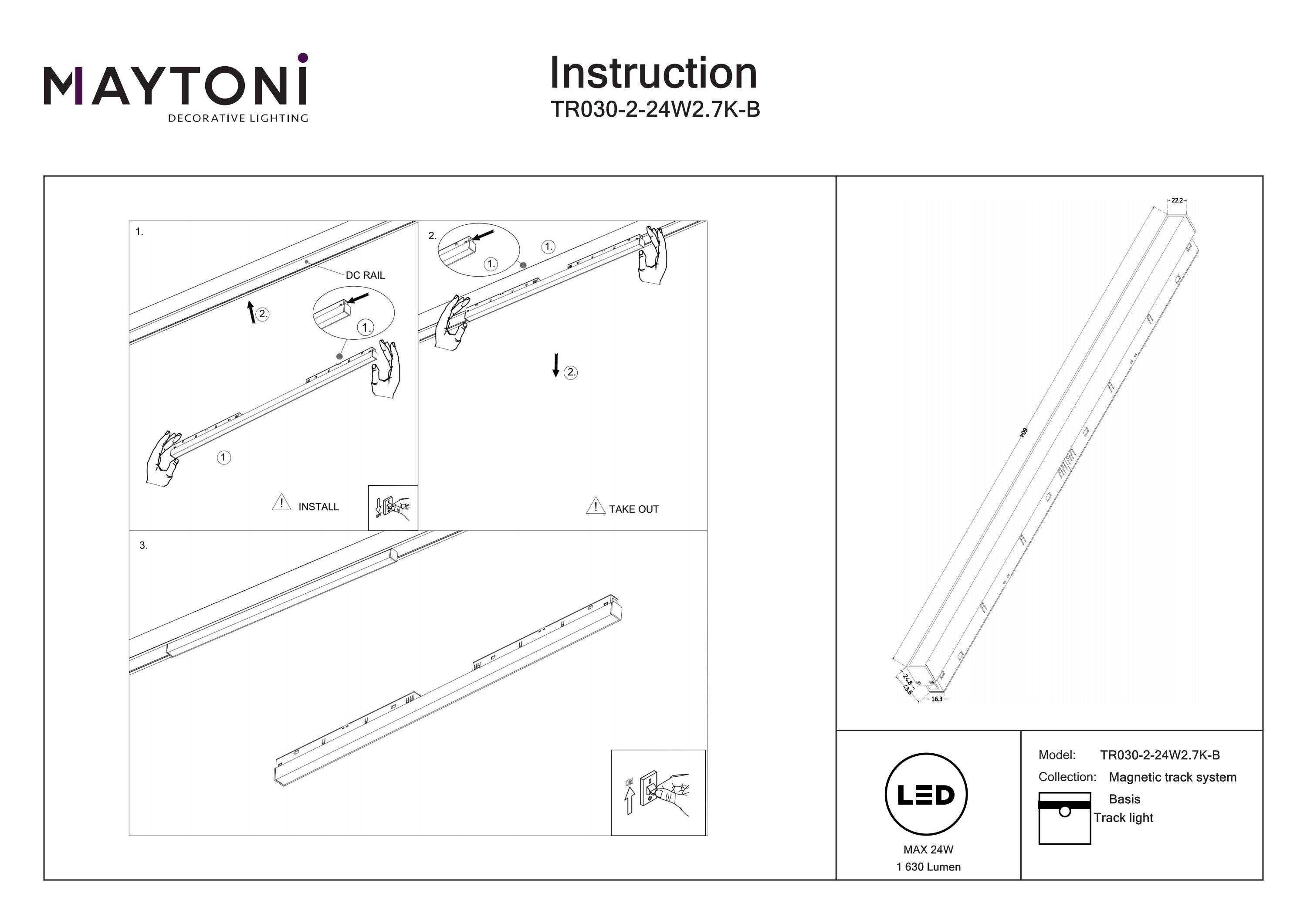 Track Lighting Basis Magnetic track system Exility