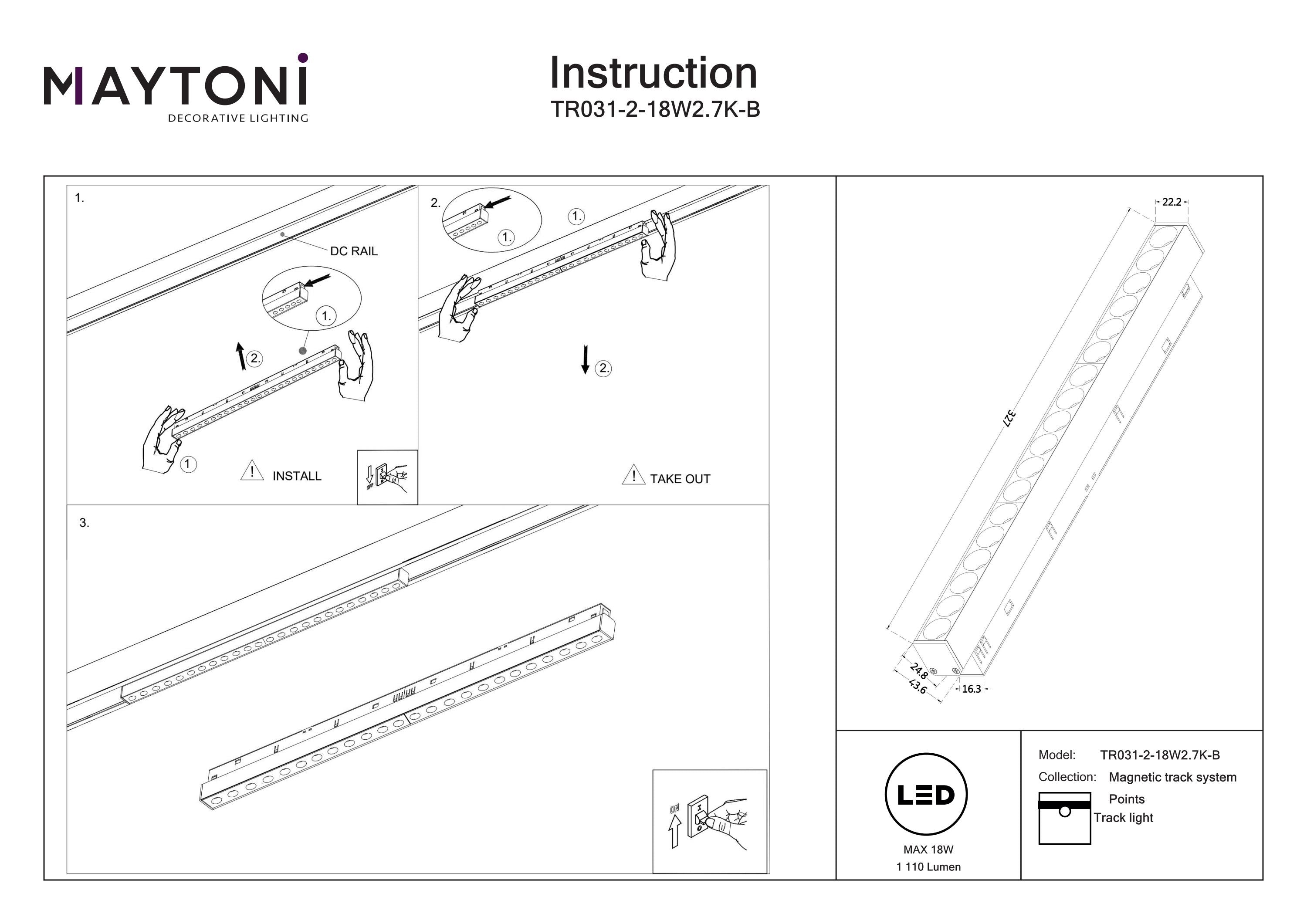 Track Lighting Points Magnetic track system Exility
