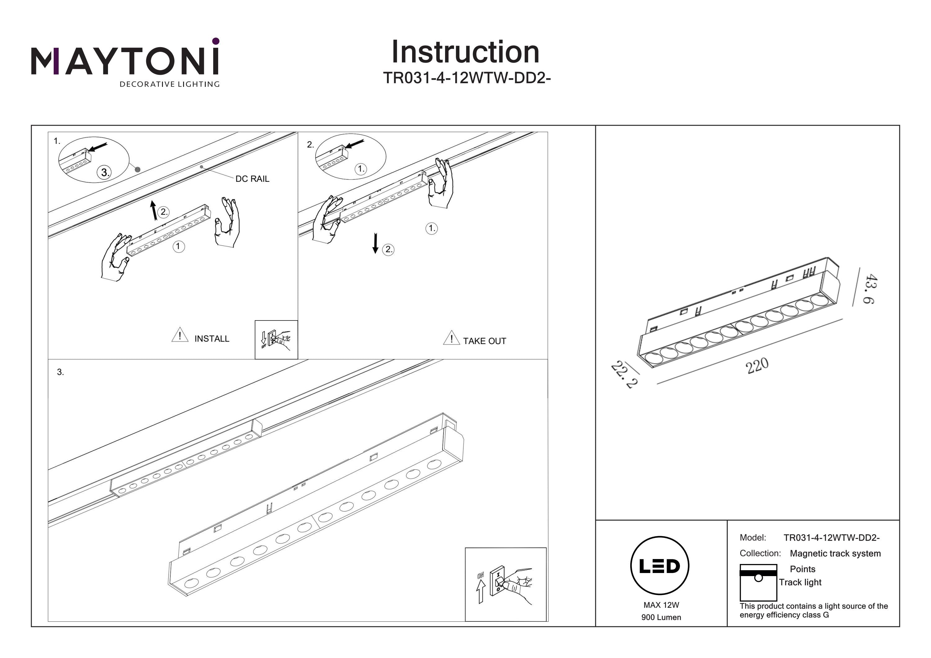 Track Lighting Points Magnetic track system Exility 36° 2700K-6000