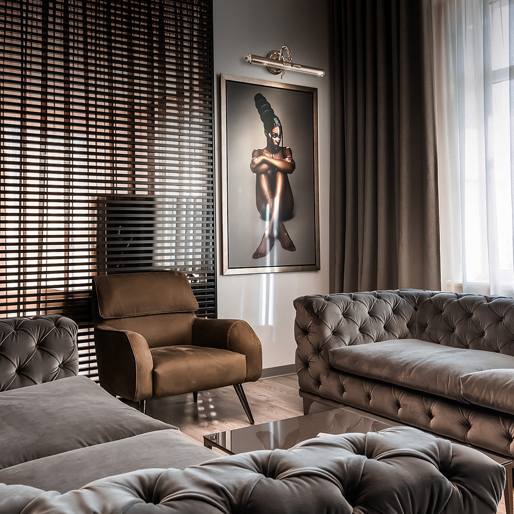 Picasso Indoor Double Wall Light - White/Bronze/Gold Finish