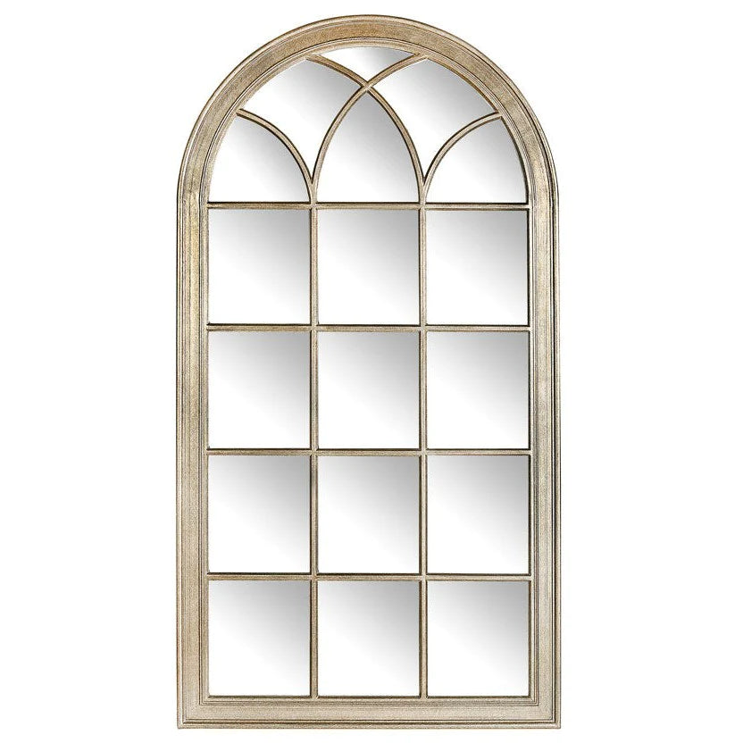 Isabella Arched Mirror - Champagne & Silver Finish