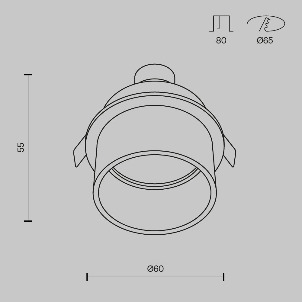 Downlight Reif Recessed Ceiling Light White/Gold/Black - Finish