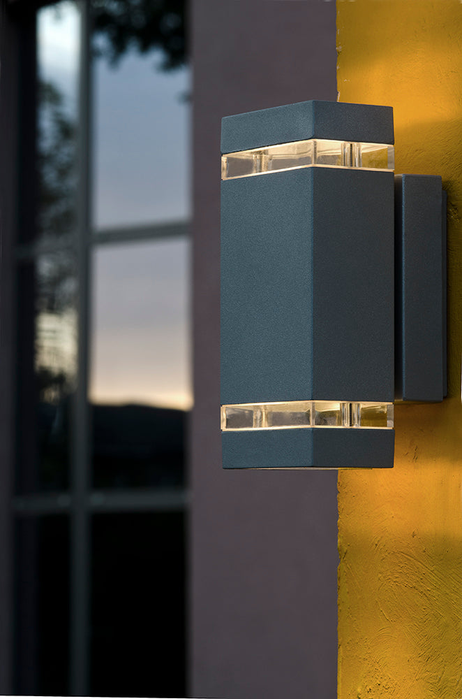 Jannik Up & Down LED Wall Lantern - Dark Grey Finish