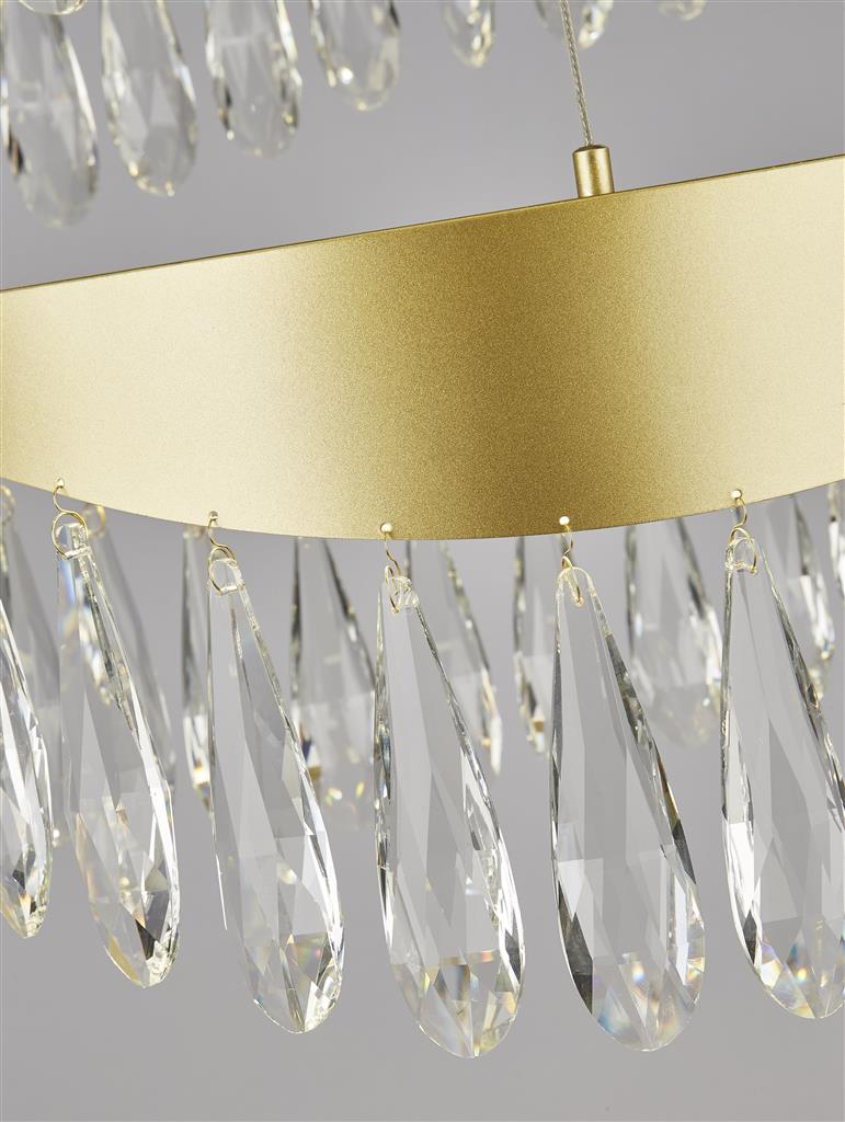Jewel 2 Tier Crystal Ceiling Light  - Gold & Crystal