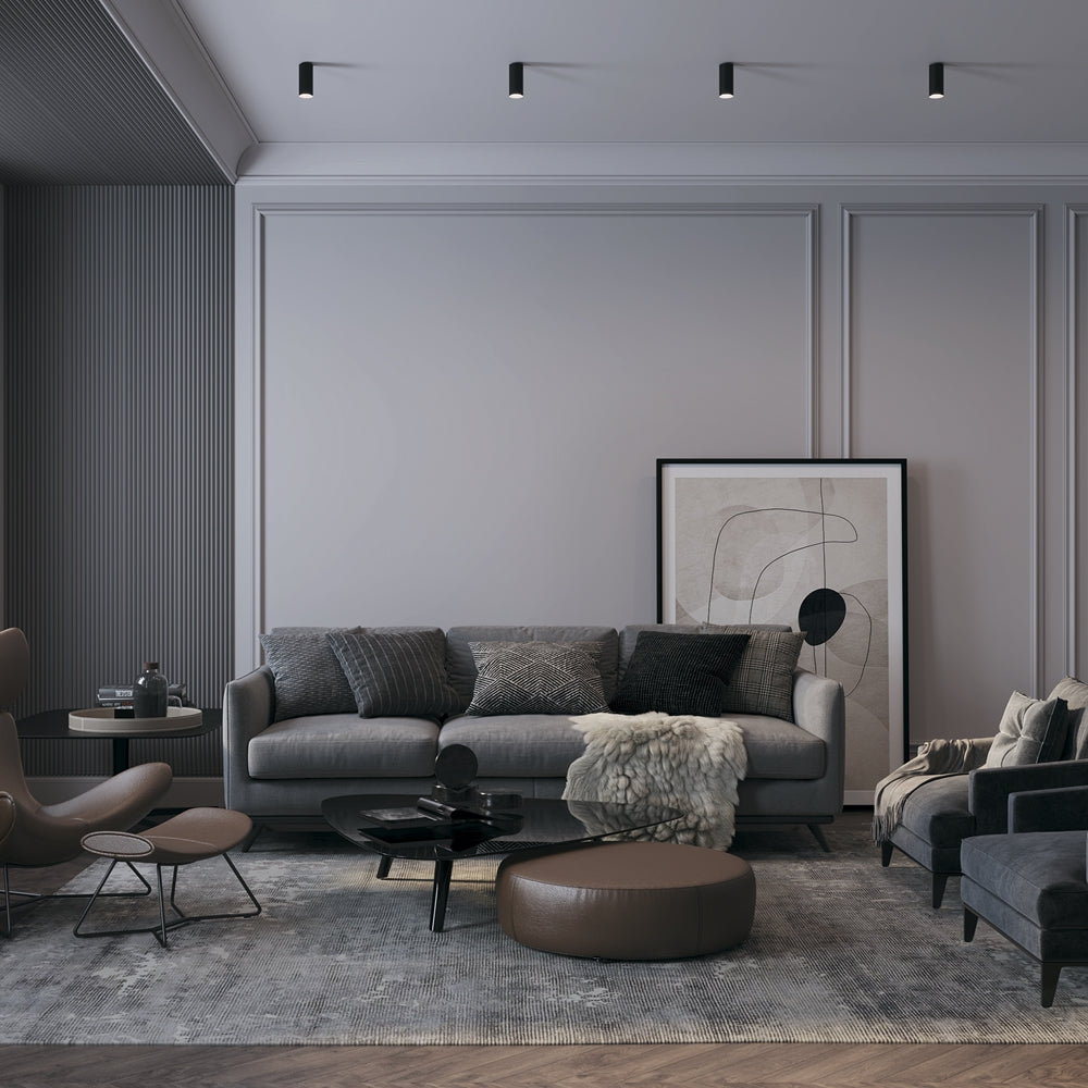 Focus 1Lt Semi Flush Spotlight IP20 - Various Colours