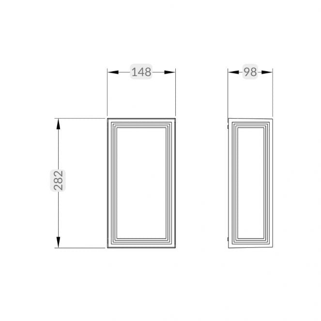 Keating IP54 Anthracite Light Wall Light With Opal Diffuser