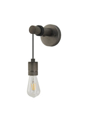 Kyoto Wall Light, Without Shade, 1 x E27- Painted Matt Bronze/ Pewter Finishes