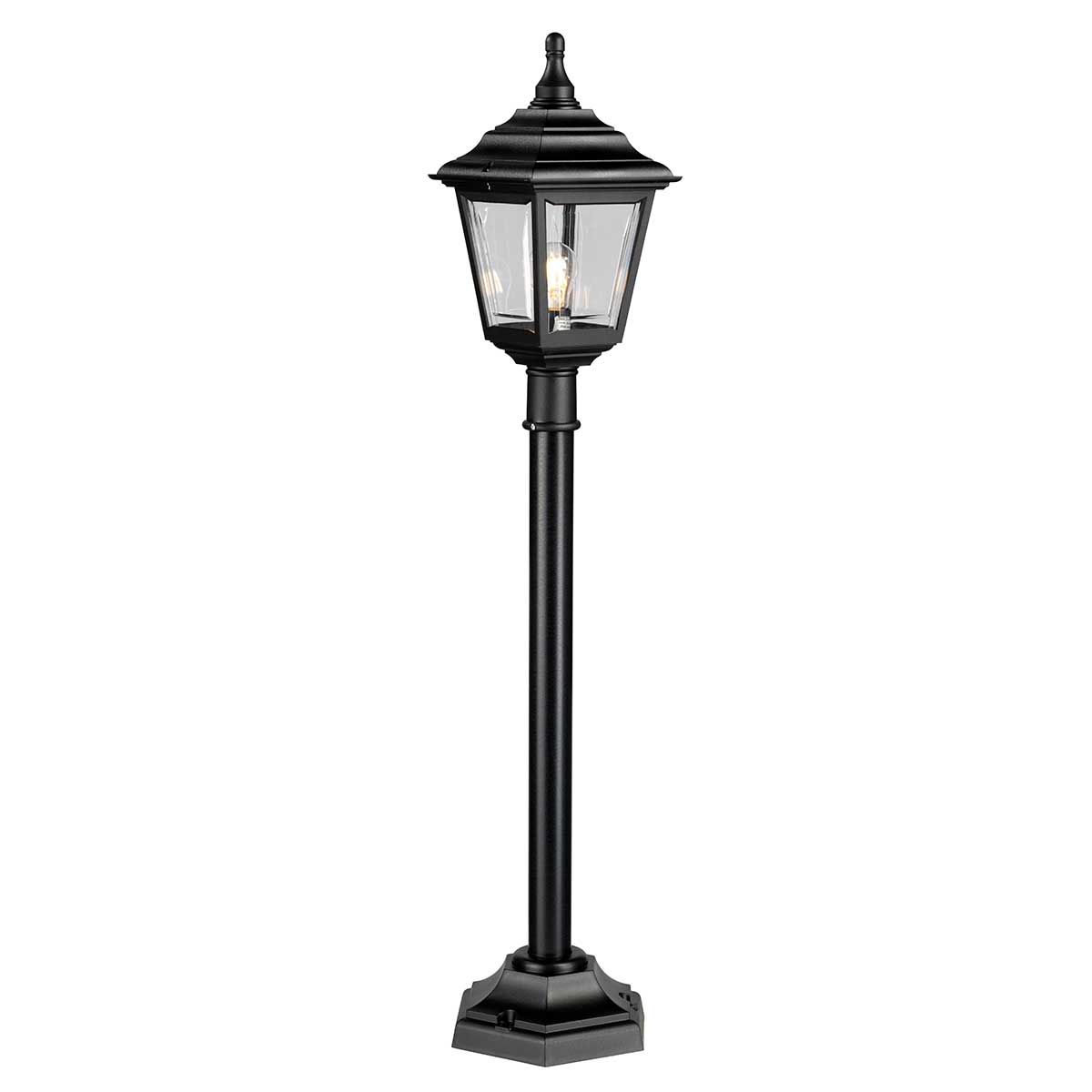 Kerry 1 Light Medium/Large Pillar Lantern - Black IP44 E27