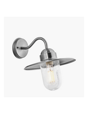 Kian 25W exterior Wall Fixture Black/Galvanised - Cusack Lighting