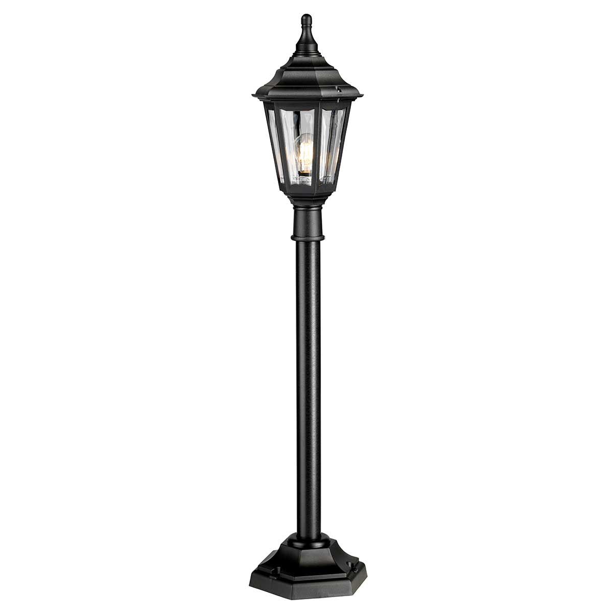 Kinsale 1 Light Medium/Large Pillar Lantern - Black IP44 E27