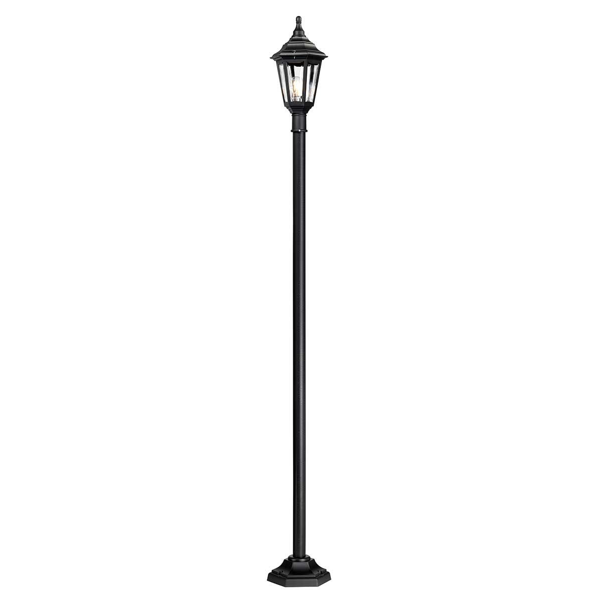 Kinsale 1 Light Medium/Large Pillar Lantern - Black IP44 E27
