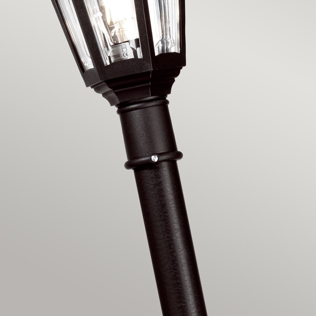 Kinsale 1 Light Medium/Large Pillar Lantern - Black IP44 E27