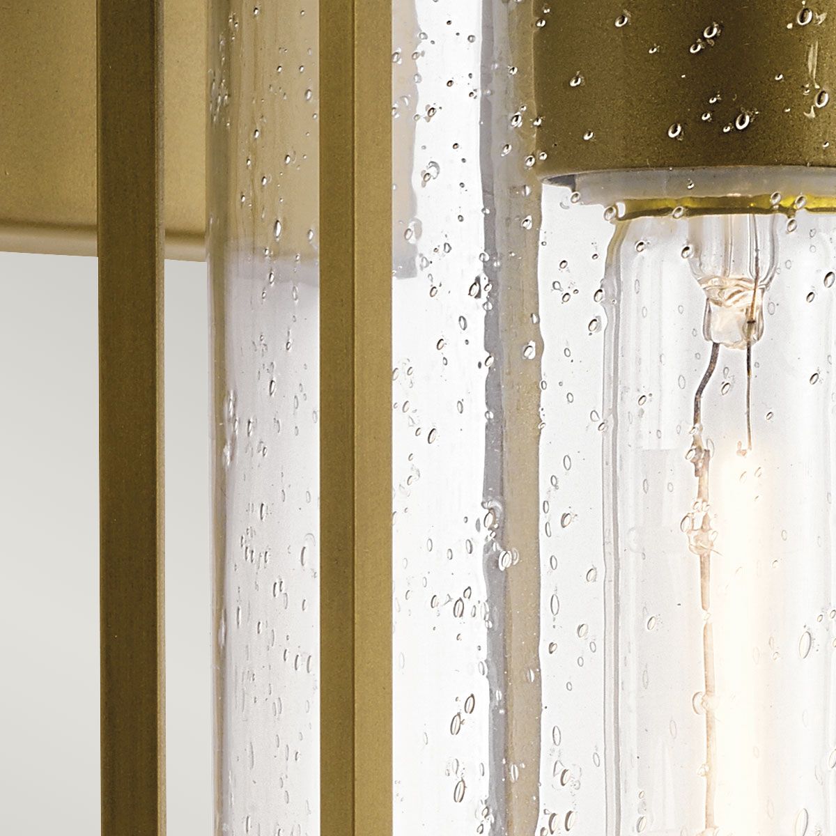 Camillo 1lt Medium Outdoor Wall Lantern - Painted Natural Brass/Black E27 IP44