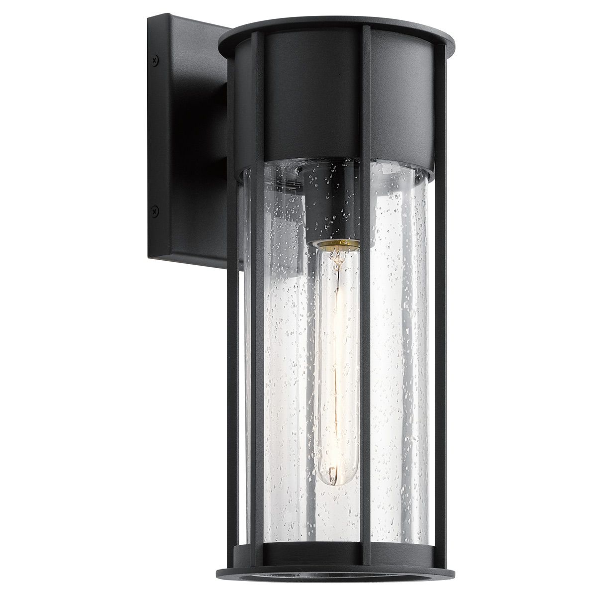 Camillo 1lt Medium Outdoor Wall Lantern - Painted Natural Brass/Black E27 IP44