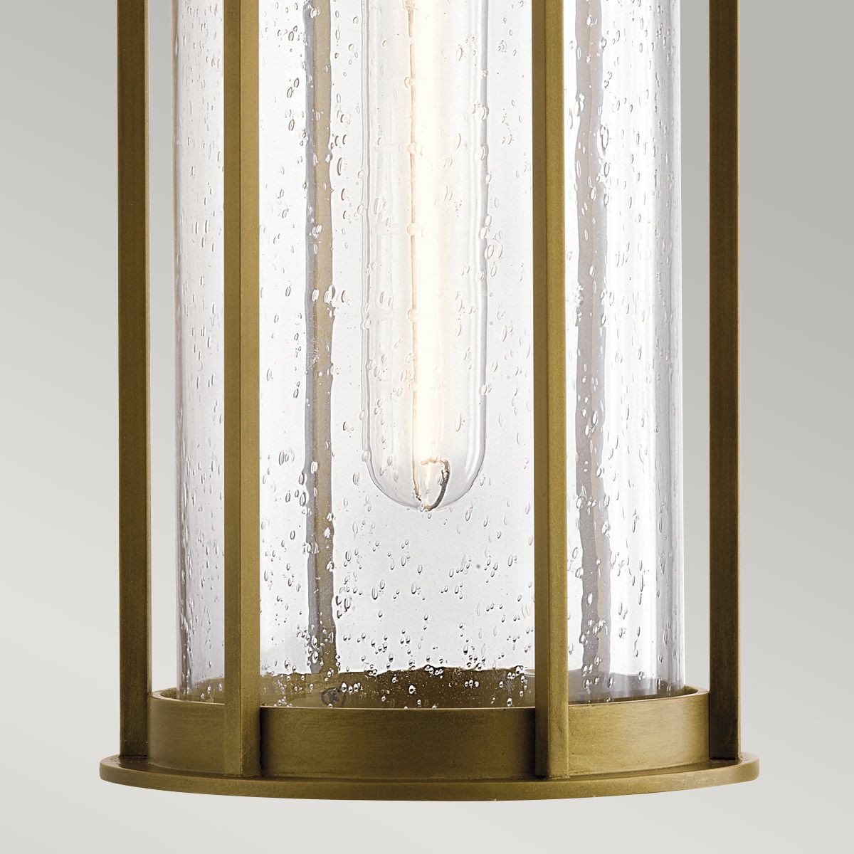 Camillo 1lt Outdoor Pendant - Painted Natural Brass/Textured Black IP44 E27