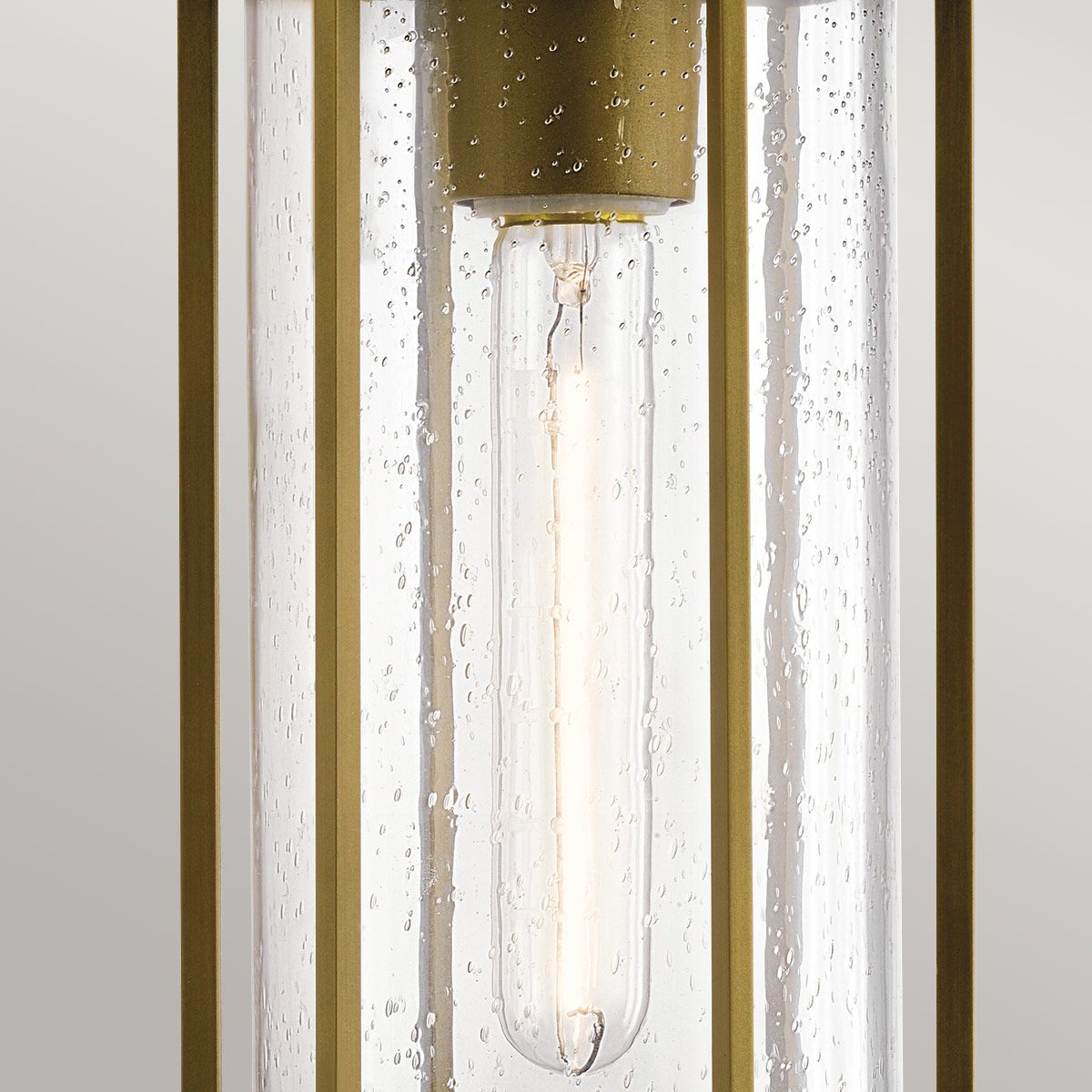 Camillo 1lt Outdoor Pendant - Painted Natural Brass/Textured Black IP44 E27