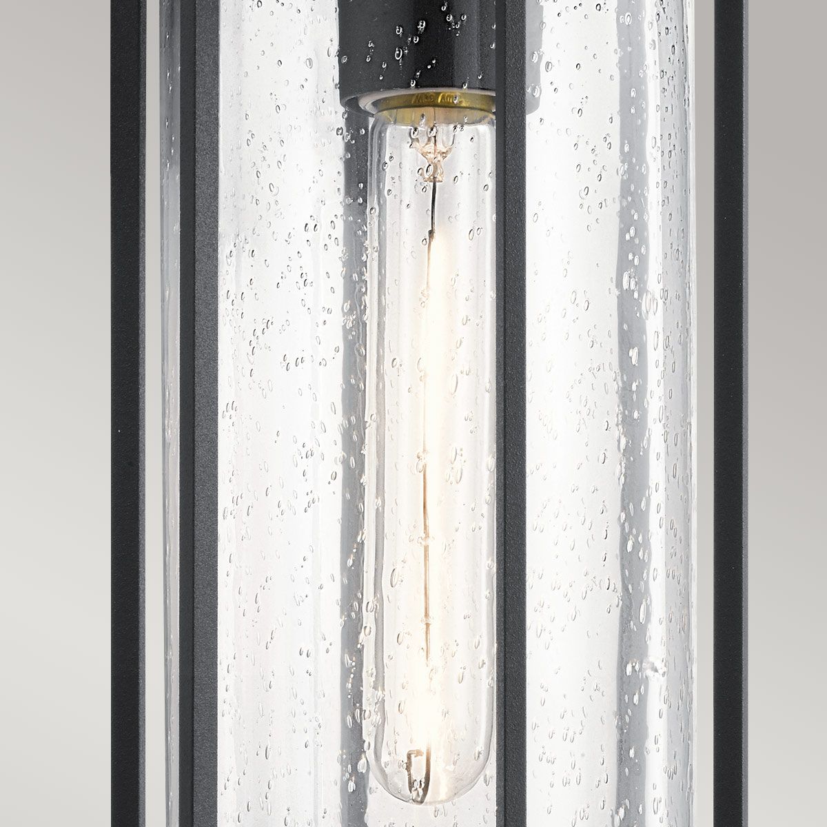 Camillo 1lt Outdoor Pendant - Painted Natural Brass/Textured Black IP44 E27