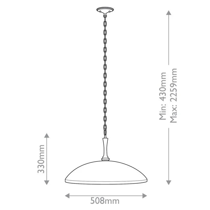 Kichler Delarosa 1 lt Ceiling Pendant - Black & White